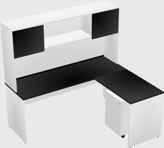 L-shaped office desk