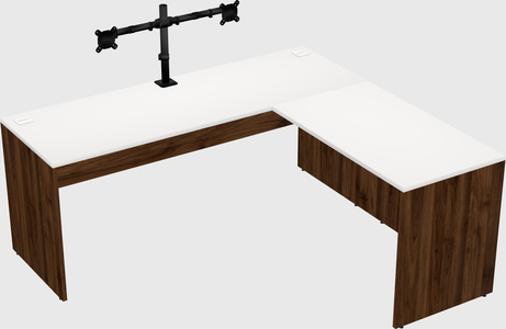 L-shaped office desk