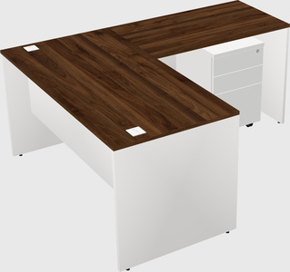 L-shaped office desk