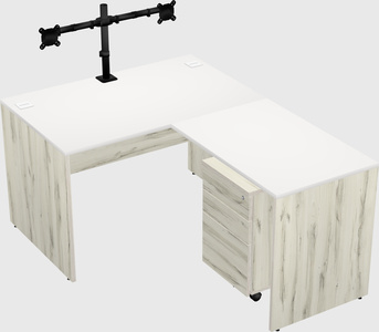 L-shaped office desk
