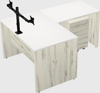 L-shaped office desk