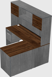 L-shaped office desk