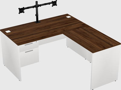 L-shaped office desk