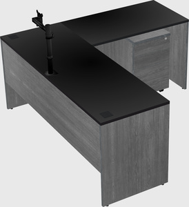 L-shaped office desk