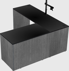 L-shaped office desk