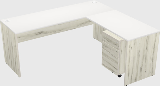 L-shaped office desk