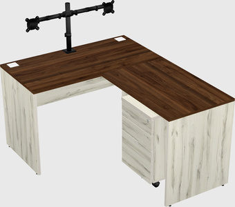 L-shaped office desk