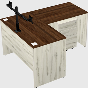 L-shaped office desk
