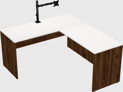 L-shaped office desk