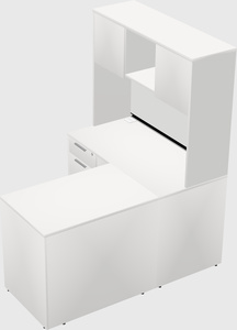 L-shaped office desk