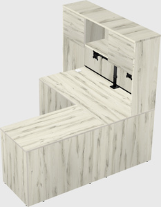 L-shaped office desk