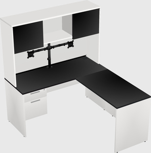 L-shaped office desk