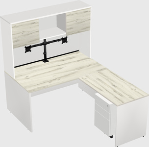 L-shaped office desk