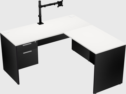 L-shaped office desk