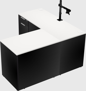L-shaped office desk