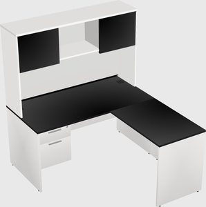 L-shaped office desk