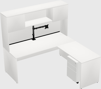 L-shaped office desk