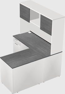 L-shaped office desk