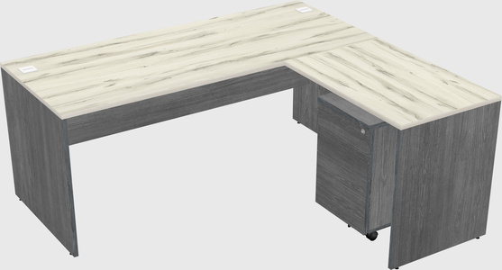 L-shaped office desk