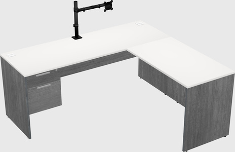 L-shaped office desk