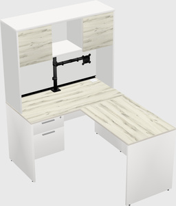 L-shaped office desk