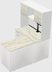 L-shaped office desk