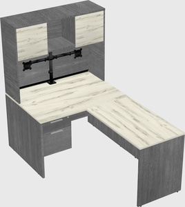 L-shaped office desk