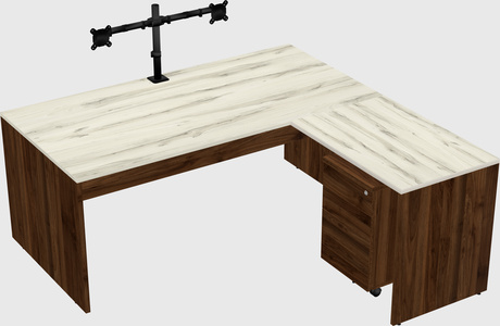 L-shaped office desk
