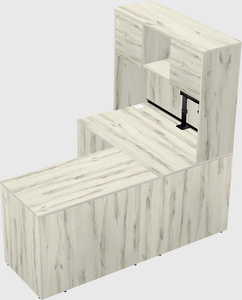 L-shaped office desk