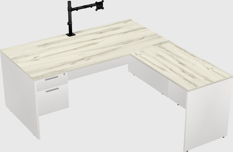L-shaped office desk