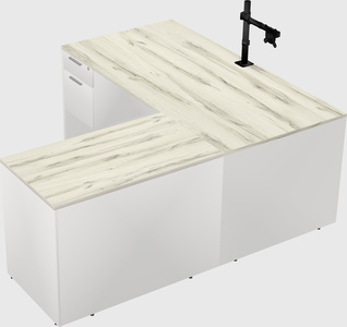 L-shaped office desk