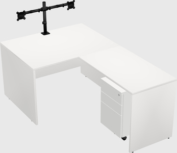 L-shaped office desk