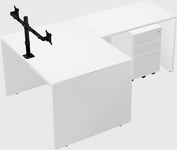 L-shaped office desk