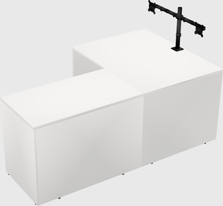 L-shaped office desk