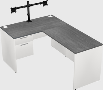 L-shaped office desk