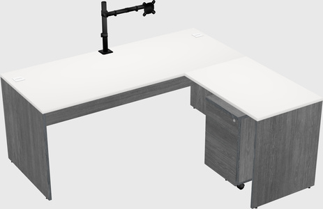L-shaped office desk