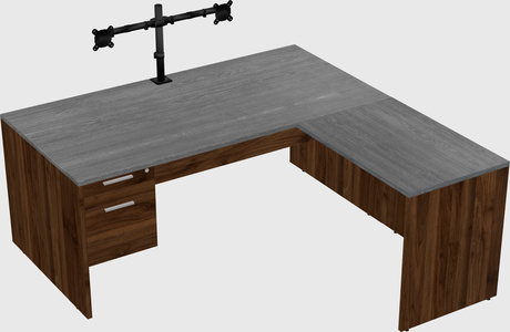 L-shaped office desk