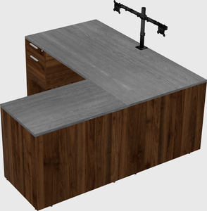 L-shaped office desk