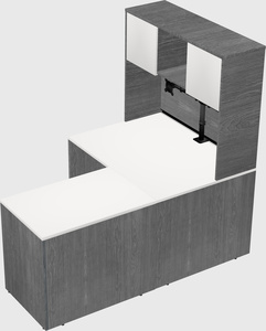 L-shaped office desk