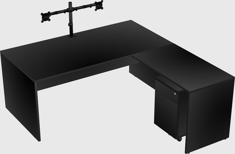 L-shaped office desk
