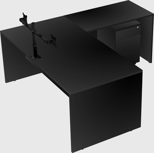L-shaped office desk
