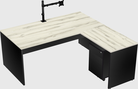 L-shaped office desk