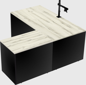L-shaped office desk