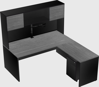 L-shaped office desk