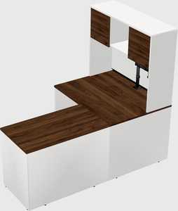 L-shaped office desk