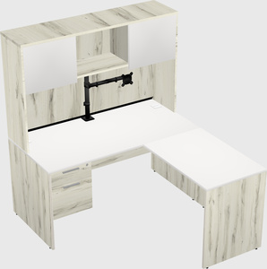 L-shaped office desk