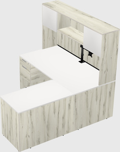 L-shaped office desk