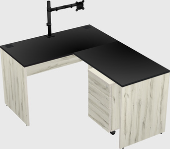 L-shaped office desk