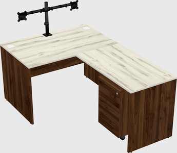 L-shaped office desk