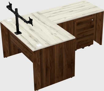 L-shaped office desk